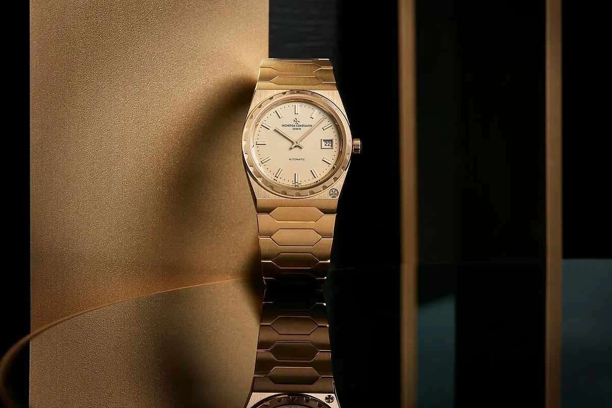 Vacheron Constantin Les Historiques 222In 1977, Vacheron Constantin released the 222, which was one among a new lot of luxurious but sporty steel watches such as the legendary Audemars Piguet Royal Oak and the Patek Philippe Nautilus. Fewer than 1,000 pieces were made, resulting in resale prices of eye-watering levels. Now, collectors can access a brand-new imagining of the 222, with an updated movement and more gold than Fort Knox. It’s a sure-fire hit, if there ever was one. 