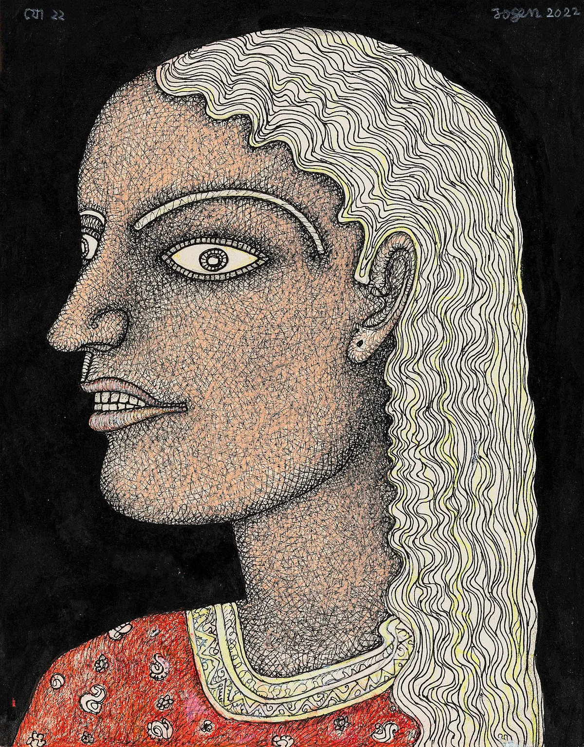 Jogen ChowdhuryA renowned Indian painter, Jogen Chowdhury has inspired many young artists and is best known for his works in ink, watercolour and pastel. The artist is represented by Gallery Art Exposure, Kolkata, that focuses on talented artists in contemporary times, especially those who are deeply rooted to their culture. At the IAF, a booth full of the iconic artist’s pen and ink drawings with pastels will be displayed in the ‘Focus’ section.Image: India Art Fair 