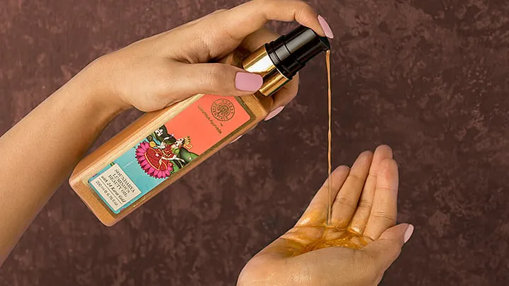 Forest Essentials’ Beauty Body Oil - SoundaryaShop here₹2,975Sesame seed oil, cow’s milk and 24K gold (yes, really!) makes this cold-pressed oil a super nourishing pick that’ll penetrate through to the deepest layer of the skin, leaving it radiant and lit from within. 