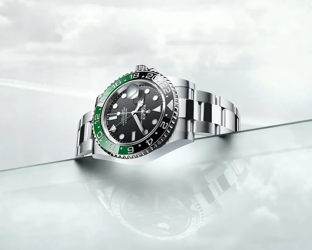 Rolex GMT-Master IIAnything new that Rolex announces usually makes collectors sit up and salivate, and the GMT-Master II is no different. It (politely) yells “Rolex” from a mile away, for more reasons than one. Firstly, it’s in a new colourway, and in a move nobody saw coming, it’s a left-handed watch. Southpaws should justifiably be excited, but right-handers shouldn’t feel left out–when they wear it, the crown will not dig into their wrists since it’s placed on the case’s left. You can bet your last rupee that this watch will command huge resale premiums. 