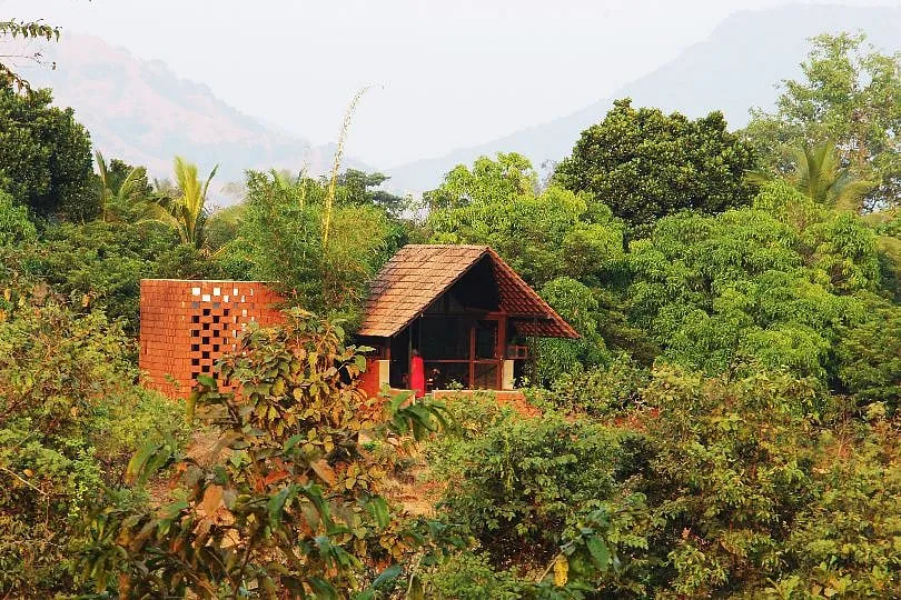 Vrindavan, a modest 1,000-sq-ft retirement home nestled in a mango orchard, is an indigenous, cost-effective abode 