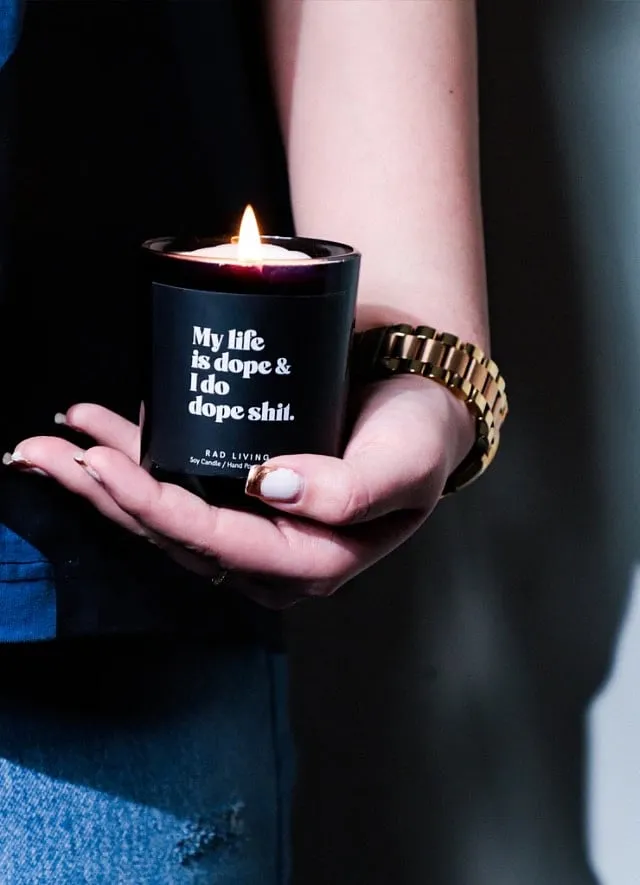 “The aura and ambience that candles create helps one feel at peace,” says the founder of Rad Living.  