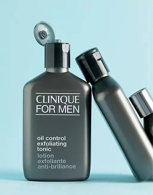 Clinique For Men Oil-Control Exfoliating Tonic₹2,450Shop hereWhen you smooth on this tonic pre-shave, you can remove and minimise a build-up of excess oil, unclog pores and deflake the skin to soften. When you apply it after shaving, it will clear away any remaining residue: shave cream, excess hair, dead skin and gunk that can clog up pores and follicles, and cause ingrown hairs to form. 