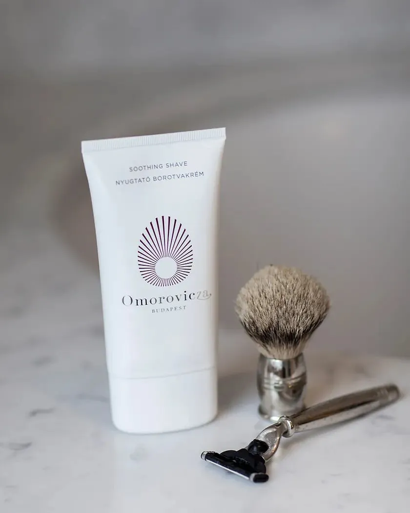 Omorovicza Soothing Shave₹2500Shop hereThis serves as a shave cream and a moisturiser—it works as a barrier, but also smoothens and hydrates. You can thank anti-inflammatory Hungarian Thermal Waters, sea mayweed and camphor for calming irritation, and pineapple and rosemary for encouraging cell renewal, reducing pore size and preventing ingrown hairs. Just apply it on pre-shave, and when you’re done, rub in the excess. 