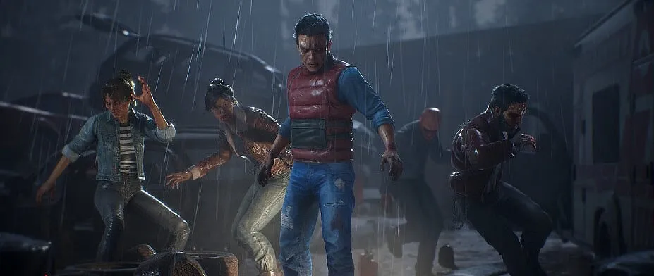 Evil Dead: The Game13 May 2022Let's look at something which has a more immediate release. Launching this month on Friday the 13th, comes Evil Dead: The Game. It's mainly a multi-player co-op and player versus player game set in the Evil Dead universe, featuring Bruce Campbell himself along with the rest of the cast. Here, you face off against demonic hordes in an open world with your trusty chainsaw. If that's not enough, you can play on the side of evil as the Kandarian demon to put an end to the good guys. 