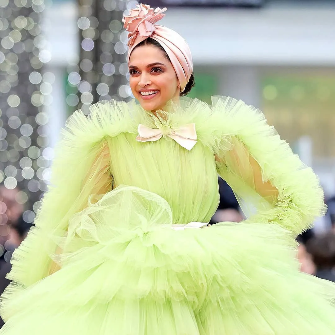 Padukone's 2019 voluminous Giambattista Valli gown paired with a supersized headband landed her a spot on several worst-dressed lists 