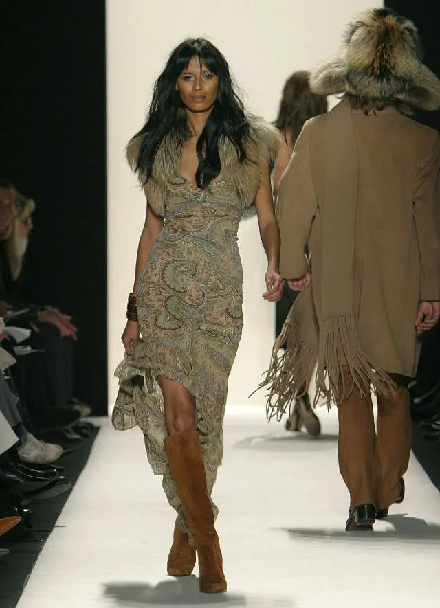 Supermodel Ujjwala Raut has paved the way for dark-skinned and sharp-featured Indian models. Image: Getty 