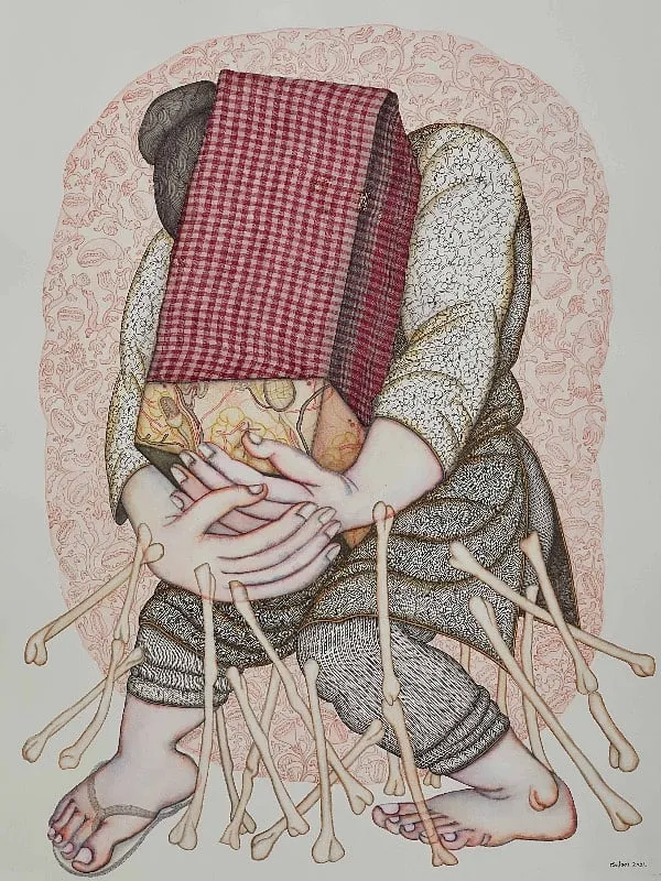 Anjan Modak, Life Under the Yellow Eye I, (2021) 