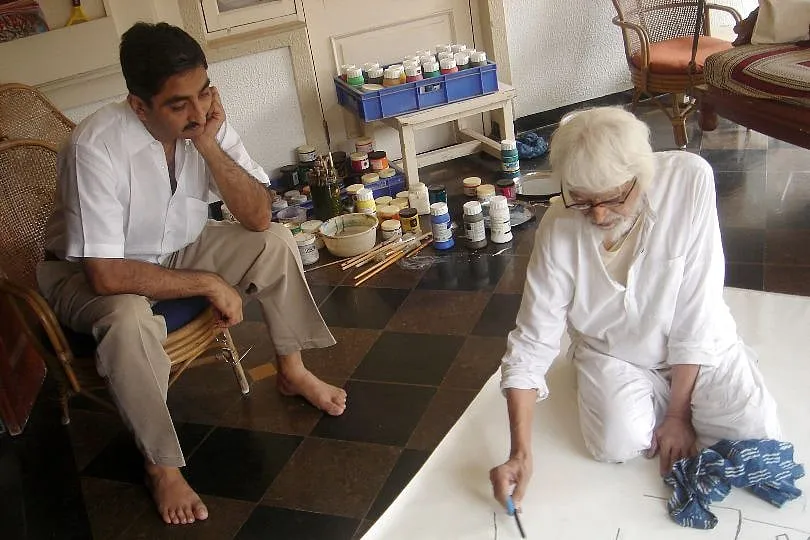 Art gallerist Anil Relia with the artist he adored  