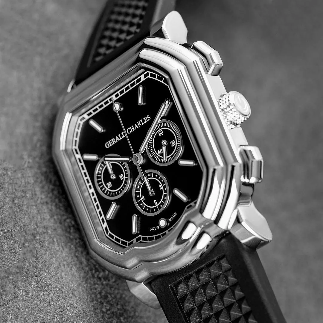 Gerald CharlesGérald Genta is considered among the greatest watch designers of all time, having come up with immortals such as the Patek Philippe Nautilus and the Audemars Piguet Royal Oak. Very few know that he also set up the Gerald Charles brand in 2000 (his full name was Gérald Charles Genta), after having sold the Gérald Genta dial name to Bulgari. He was the brand’s designer until he died in 2011, and among the outstanding collections he designed was the Maestro 3.0, with its standout case shapes. 