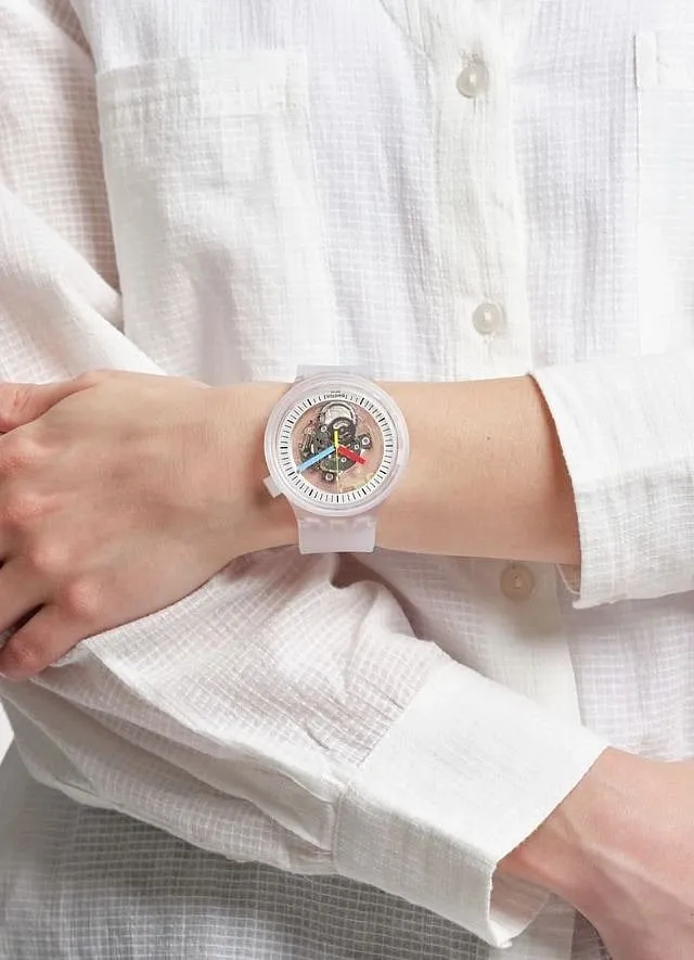 The transparent classic was a monster hit back in the day, and Swatch has brought the iconic design back in the form of the Clearly Gent 