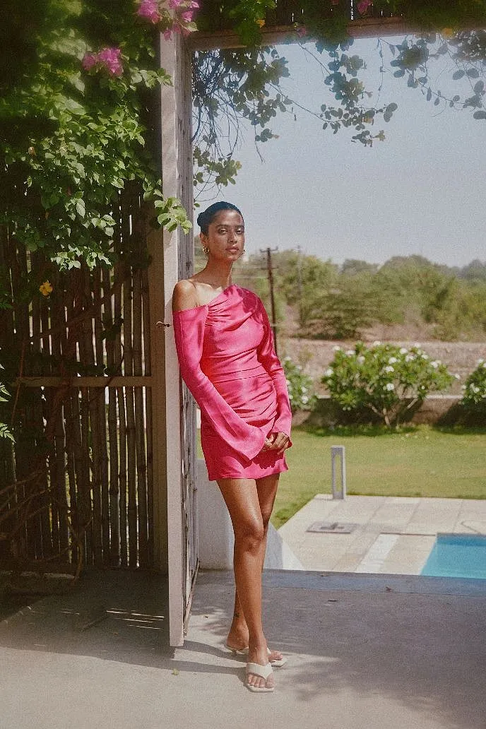Summer Somewhere's  latest ‘drop’ includes dresses in a hue of fiery pink 