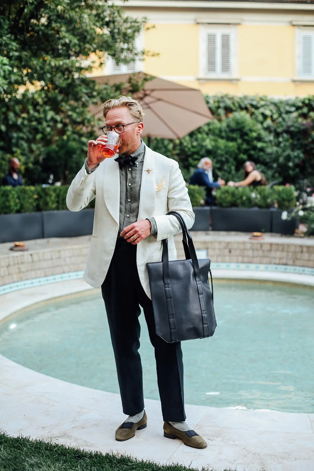 Andreas KlowWhat makes Pitti Uomo different from other fashion events?I don’t attend other fashion events but I do come to Pitti for the friendly atmosphere and the events.One thing you need to do in the city when you attend Pitti?Stroll through the narrow streets with a gelato in hand.What do you love about Pitti?The people, the parties.Finish this sentence: Pitti is incomplete without...negronis.Follow: @flannels_and_tweedImage: AL. Photographers  