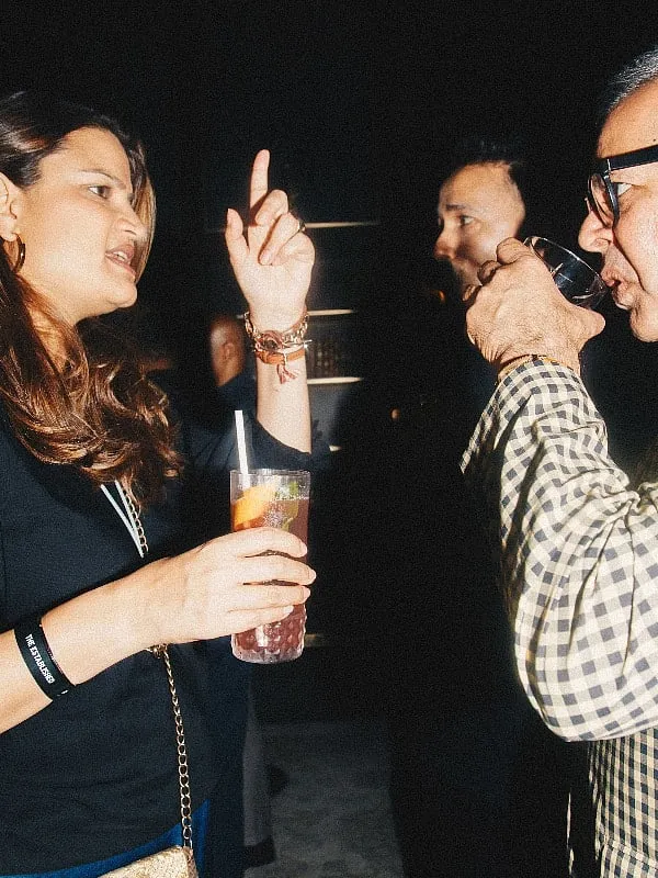 Christian Louboutin country head Anjali Gaekwar in conversation with Vikram Raizada. Image: Eeshani Mitra 