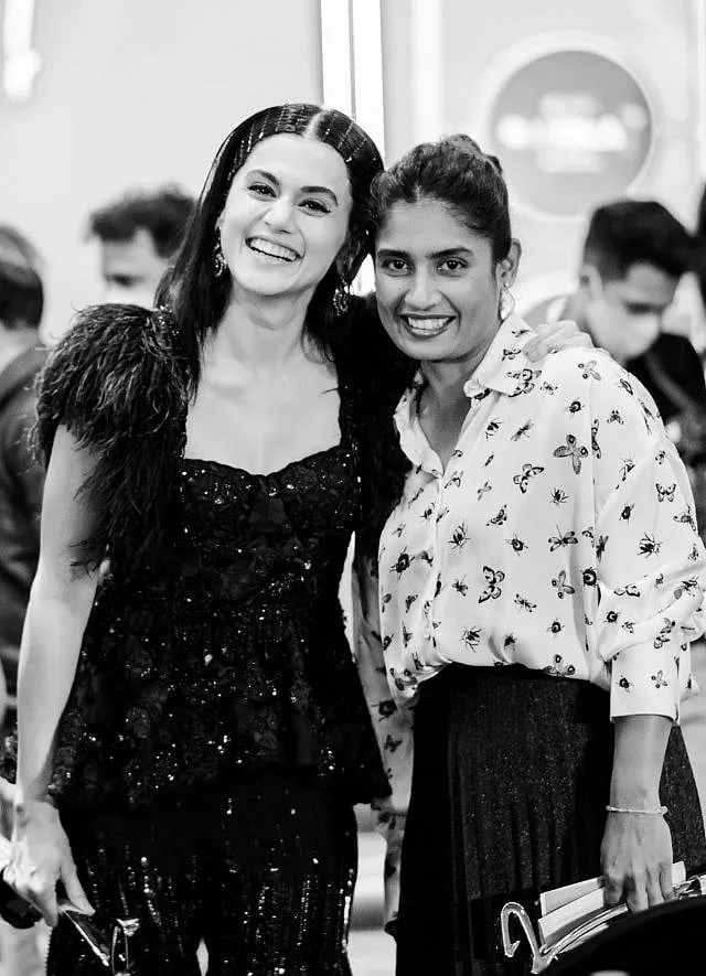 Reel life meets the real: there is an easy camaraderie between Pannu and Raj  