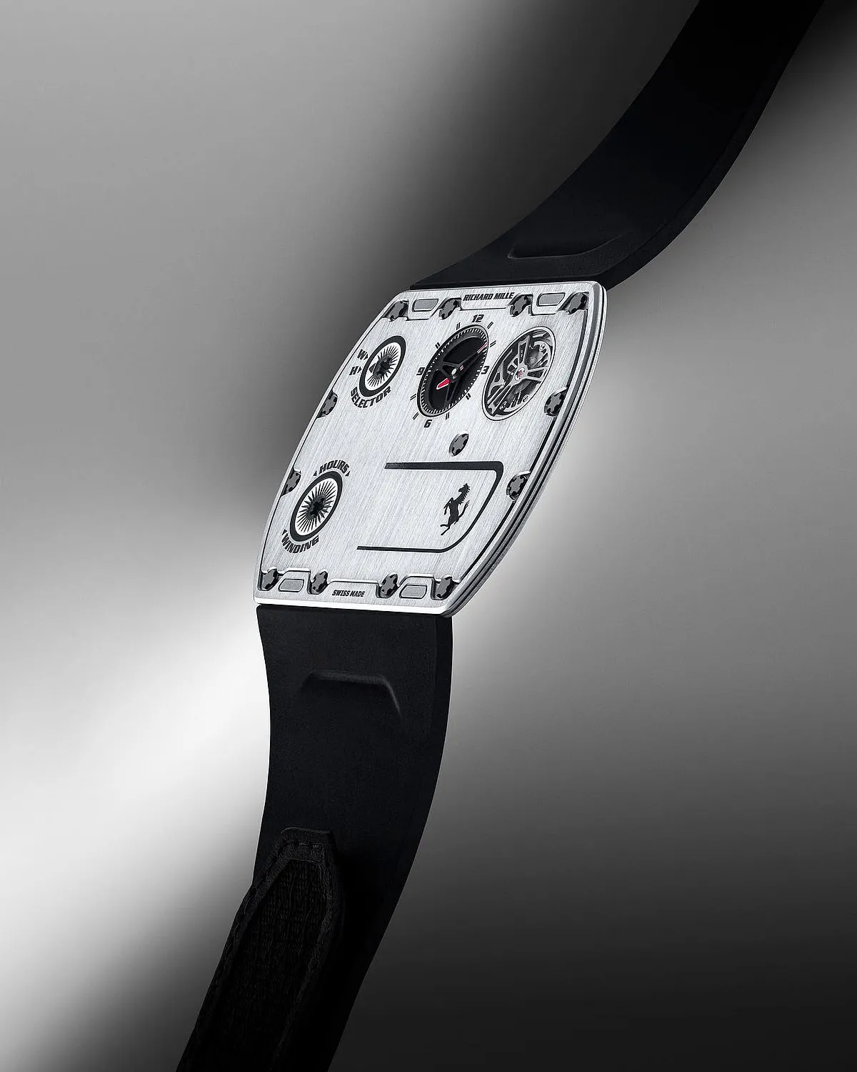 Richard Mille RM UP-01 Ferrari:I’ve saved the best (well, the thinnest, at any rate) for last. The RM UP-01 Ferrari is now the world’s thinnest watch. With a claimed case thickness of just 1.75mm, it’s the equivalent of wearing a potato chip costing $1.88 million on your wrist; its leather strap is literally thicker than the watch itself. It comes just months after Bulgari’s Octo Finissimo Ultra was launched, and for a firm that specialises in making massive, chunky watches, it’s quite the statement. The watch’s 51mm by 39mm face is essentially just a bezel, and its design mimics the dashboard of a sportscar (there’s the Ferrari angle for you). Amazingly, the 1.18mm manual-winding movement sits inside the case, rather than using the caseback as a baseplate–a horological triumph. The watch will be limited to 150 pieces and is quite likely already sold out. Your move, Bulgari. 