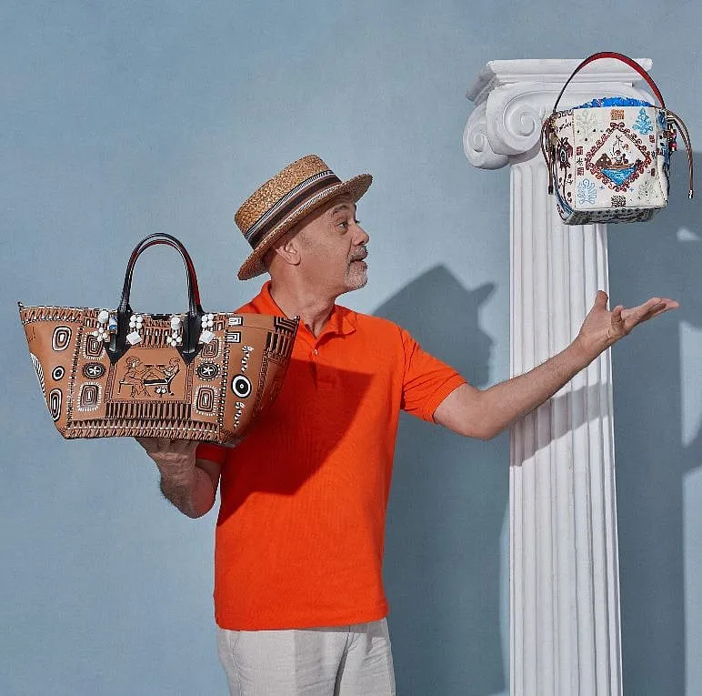 The rich embroidery on the bags is inspired by traditional folk artwork 