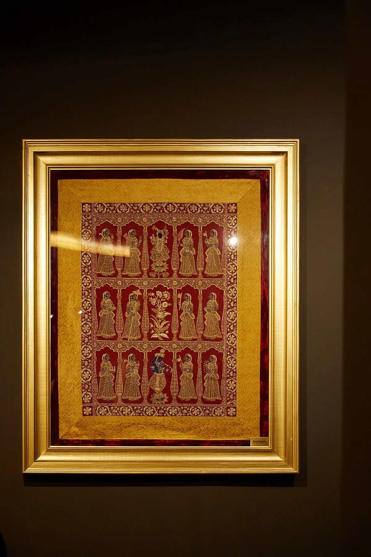 In Pichwai the embroidery takes up to two to three months since it is carefully created by two to three craftspersons 