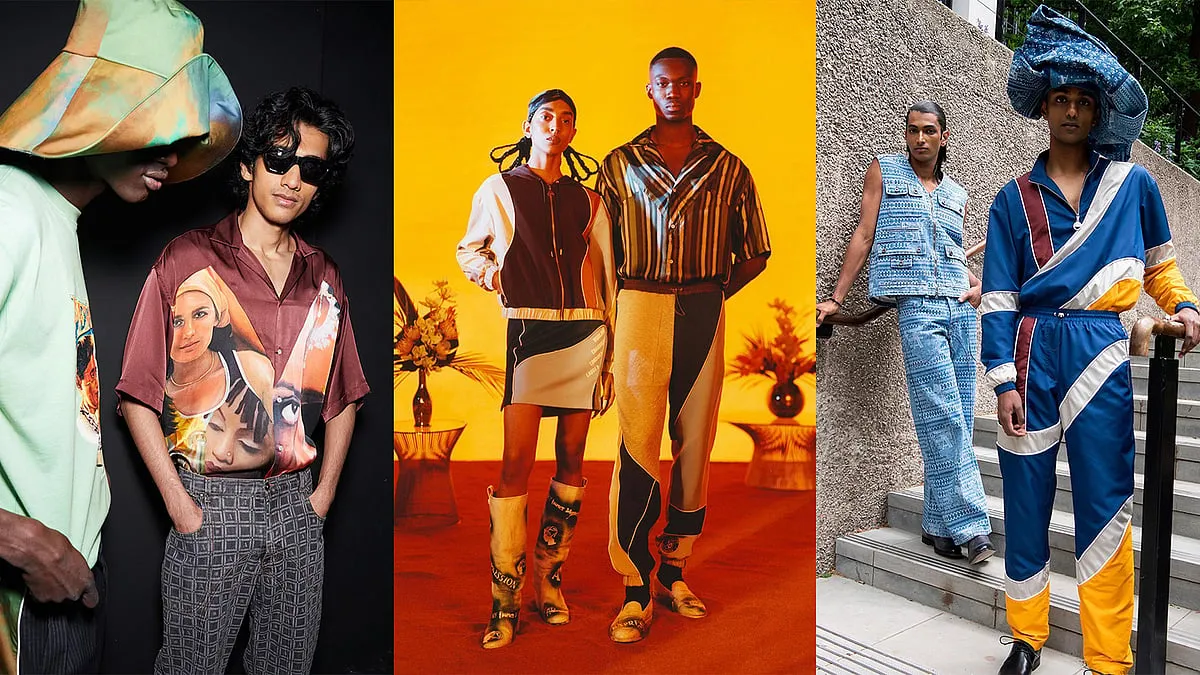 Ahluwalia:London-based Priya Ahluwalia has been on the rise ever since the launch of her label Ahluwalia in 2018. In 2020, she made it to Forbes’ ‘30 Under 30’ list, after participating in the London Fashion Week as part of British Fashion Council's NEWGEN that same year and becoming a joint winner of the LVMH Prize. Since then, Ahluwalia has collaborated with Paul Smith, Ganni and Mulberry and recently showcased her first independent runway collection called Bollywood to Nollywood at the London Fashion Week. Featuring dramatic colours and prints, her collection was a nod to her Nigerian and Indian heritage.Instagram: Ahluwalia  