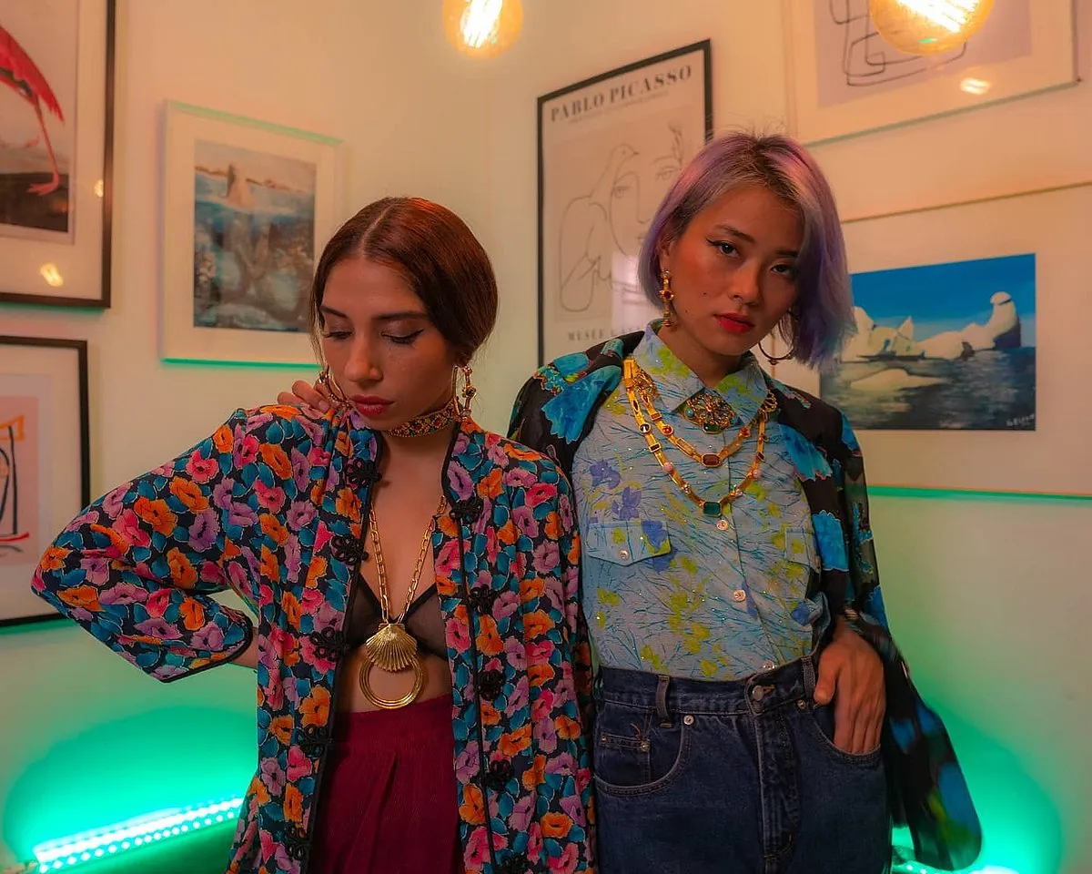 Red Empress:Stylist Aesha Merchant and model Asu Lkr make the most of their travels by acquiring some one-of-a-kind pieces of clothing and jewellery. From a multi-coloured vintage Missoni T-shirt to a ’60s-inspired abstract painted jacket, you’ll find a treasure trove of vintage designer clothing from this stylish duo.Instagram: @redempress.label 