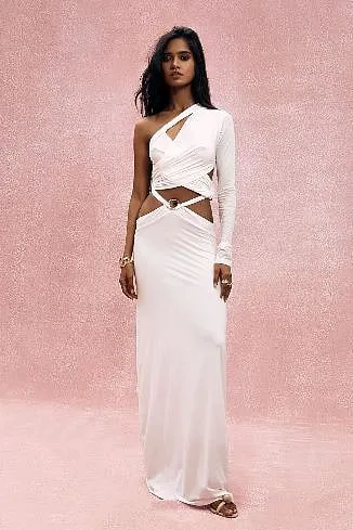 For experimentation, Gabriella Demetriades advices to try out a dress with midriff cut-outs 