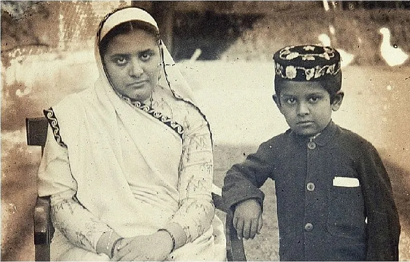 Mother and son from a bygone era, scenes from a Parsi family album; Image courtesy: Kainaz Contractor  