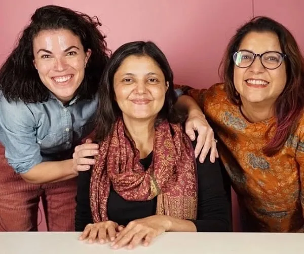 Aditi and Christina with Sheroes founder Sairee Chahal 