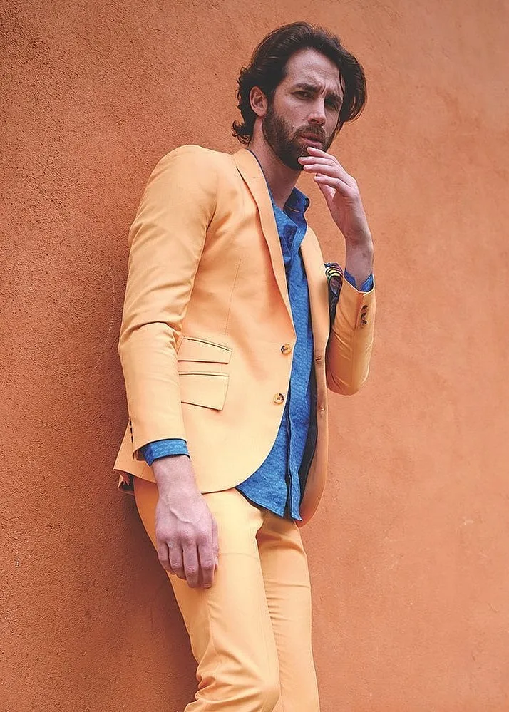 The Maroon Suit:For Chandan Gandhi, exquisite workmanship and luxury go hand-in-hand, and that’s exactly the ethos of his bespoke label, The Maroon Suit. From classic suits with a pop of colour to hand-embroidered sherwanis, the designs will appeal to all, whether you are an industrialist or a celebrity. If you’re looking for something contemporary to wear, their mango-orange and, of course, maroon suit, is ideal to make heads turn.Instagram: @themaroonsuit 