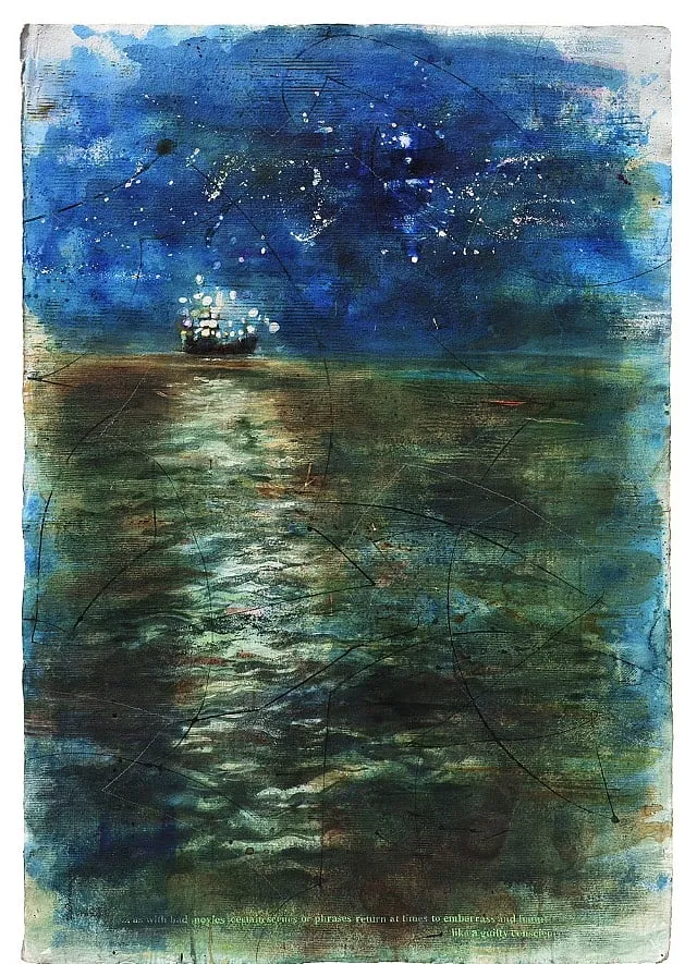 Harbour (water-colour on paper)  2022 at Threshold Gallery 