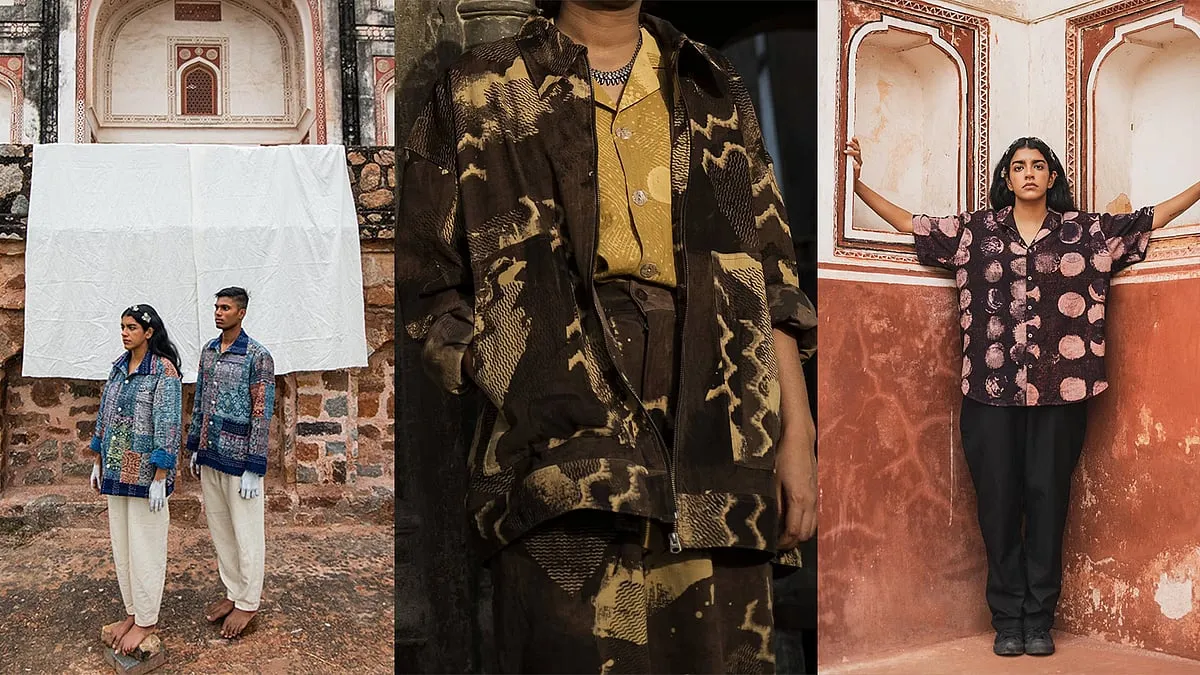 23n69e:Anas Sheikh draws inspiration from the traditional culture of Kutch in Gujarat, which is why you’ll find a lot of block-printing, marbling, ajrakh and other tie-and-dye techniques in his collections, all of which are handmade using 100 per cent natural dyes. The results are seen on boxy shirts and loose trousers that can be worn by anybody. The brand’s Instagram account gives a peek inside Sheikh’s design and dying processes which add a touch of uniqueness as no two garments end up looking the same.Instagram: @23n69e 
