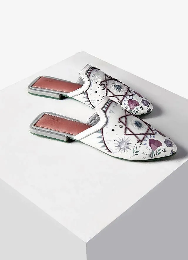 This special collection of footwear is hand-painted by local artisans to exemplify their skills 