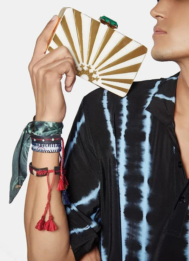 Monica Shah shed the idea of using leather, silk and wool to include one-of-a-kind, heirloom-worthy minaudieres 
