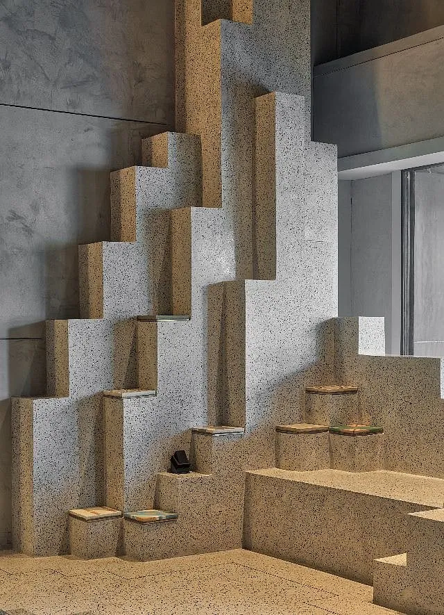 The new Andheri BFT store designed by the Busride Design Co showcases BFT's terrazzo products     