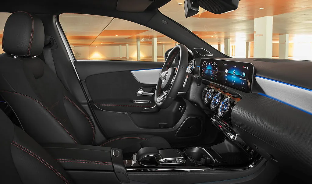 Mercedes-Benz A Class The gateway to the universe of the three-pointed star is powered by a 1332cc petrol engine that puts out 163HP and can take the A-Class limousine to 100kmph from standstill in just 8.3 seconds. From there on, it can go on to post a top speed of 230kmph. But far more than that it’s a comfortable saloon car that announces your arrival with a classy subtlety that is inimitable. But don’t be fooled–classy and understated do not mean you’d be left wanting for any of the tech-like features that everybody just loves to have.Prices start at ₹42 lakh  Daimler AG - Global Communications Mercedes-Benz Cars