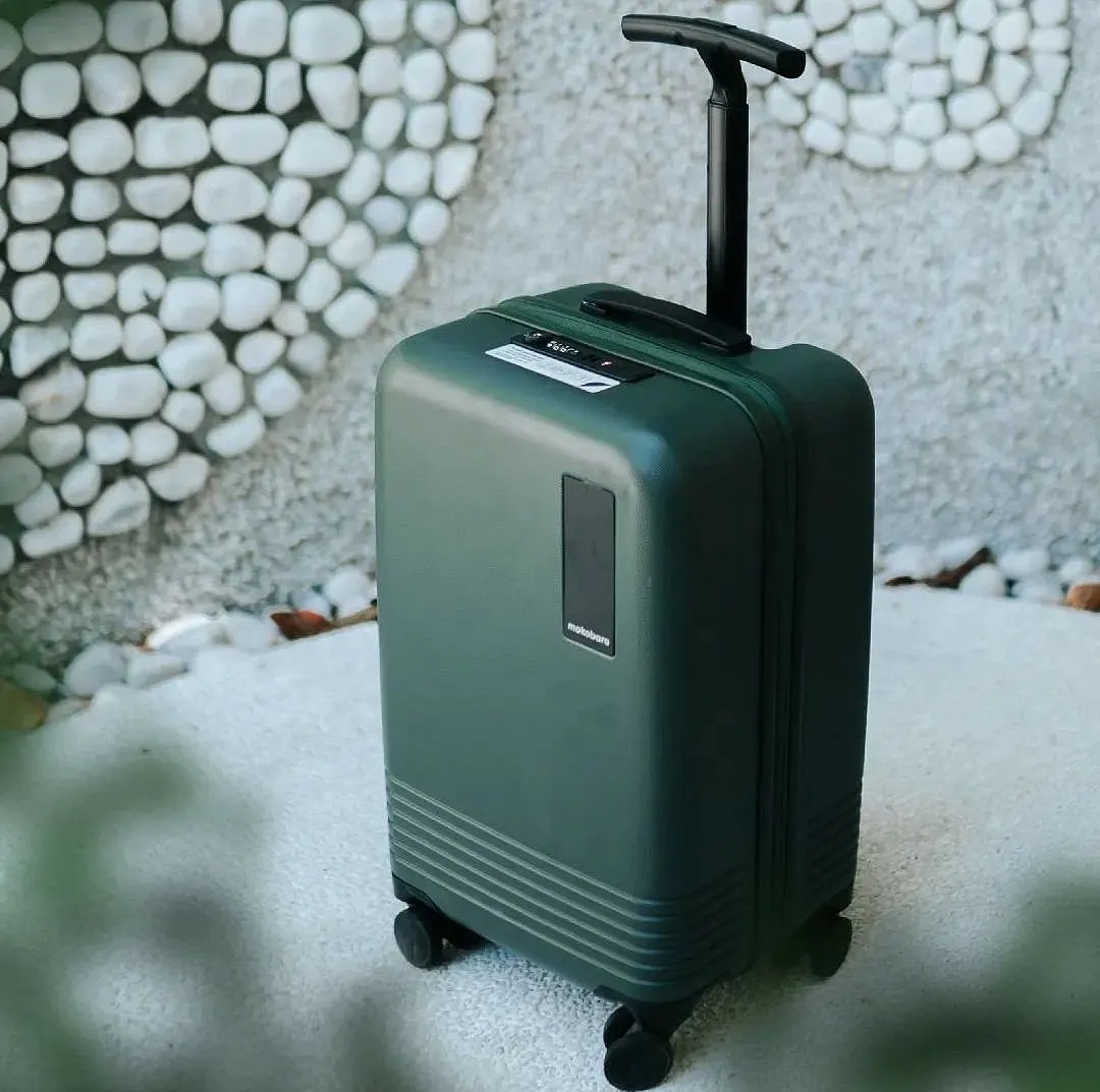 A strong, unusual colour palette makes the luggage stand out   