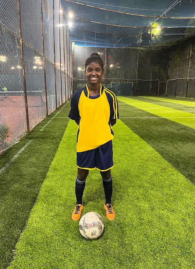 Seventeen-year-old Astomi Munda ignored criticism from neighbours in her village to play football, with support from her family of farmers.  