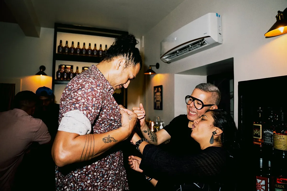 Acquin Pais, Vikram Raizada and Nisha Khetan Raizada. Image: Tuhin Chandra 