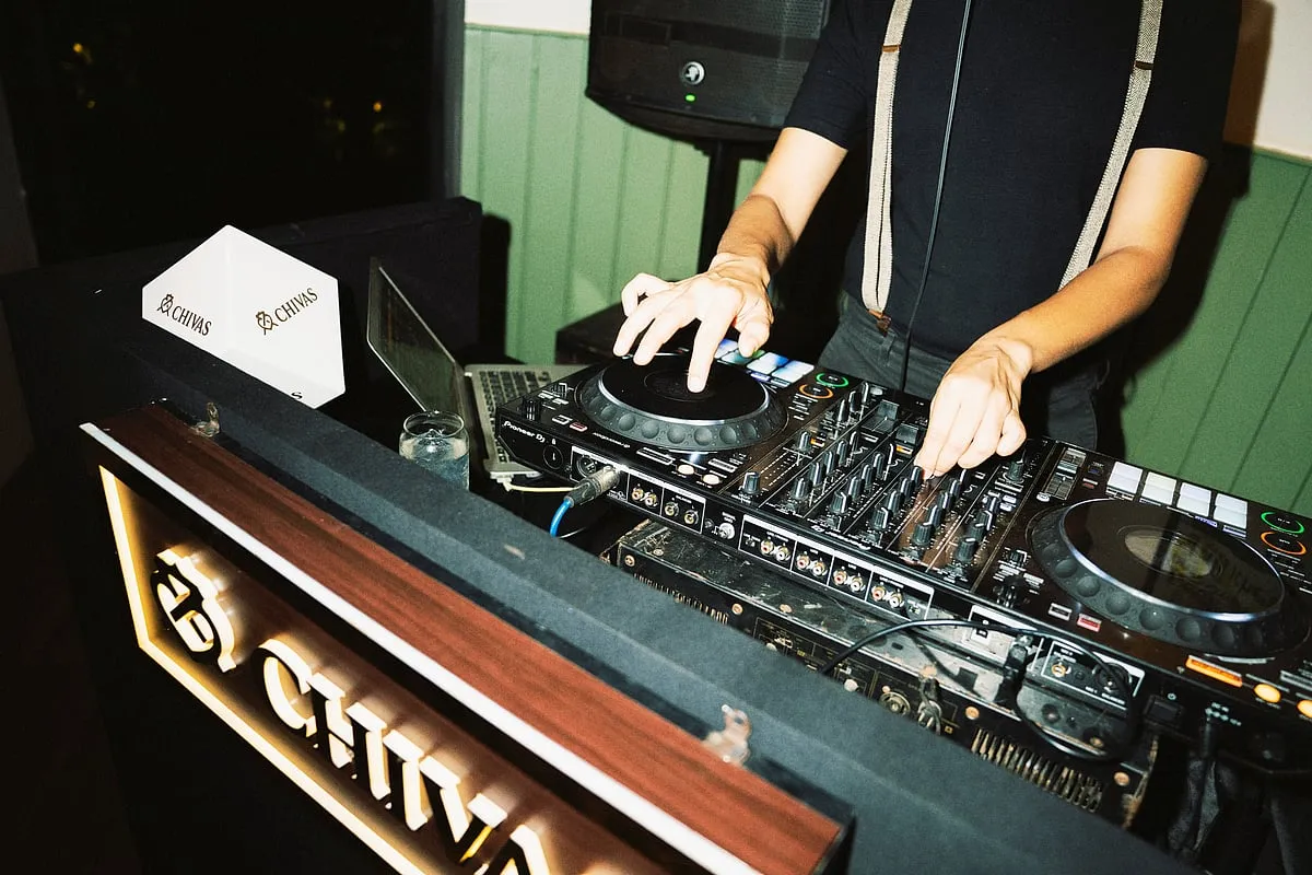 Sean Thapa played DJ that night. Image: Tuhin Chandra 