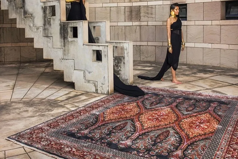 The Obeetee X Valaya collaboration sees designer JJ Valaya translate his maximalist signature sartorial style on to rugs.  