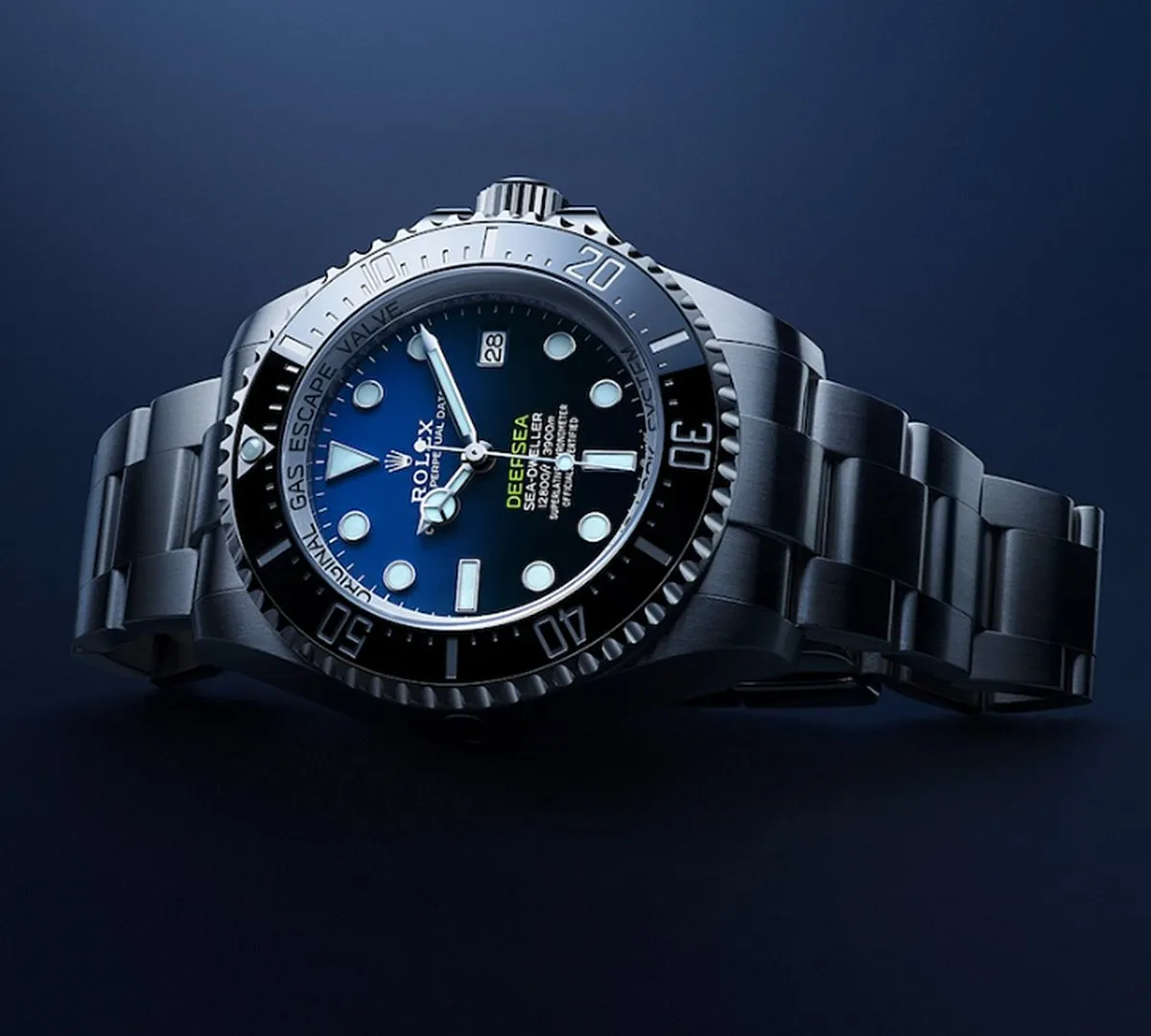 Rolex Deepsea Sea-Dweller James Cameron Edition: Water-resistant to 3900 metres (no, that’s not a typo!)This is the most hard-core diving watch you can buy, period. It’s dedicated to James Cameron and his descent to the Mariana Trench in the Pacific Ocean–the Earth’s deepest point–in 2012 (he descended to a staggering 11 km under the ocean’s surface). Despite its incredible water resistance, it has a very wearable profile (extreme dive watches tend to be bulky) and will look good at a party as well as hundreds of metres into the ocean. This 44 mm watch is also relatively affordable given its unique status, and is already a collector’s item. 