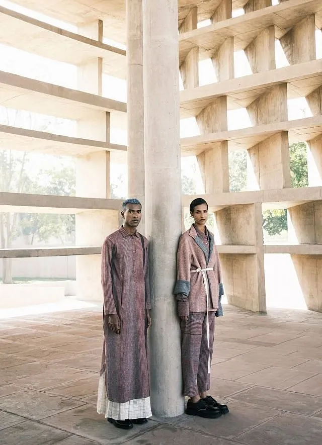 Her collection Tessellate we pays homage to the architectural marvel of Tower of Shadows in Chandigarh  