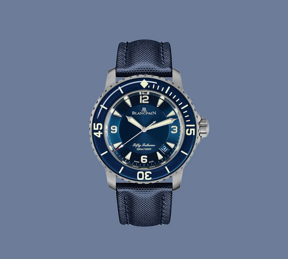 Blancpain Fifty Fathoms: Water-resistant to 300 metresIronically, Blancpain beat Rolex to the punch in 1953 and announced the world’s first modern diving watch, the Fifty Fathoms. It’s not quite as desirable as the Submariner but it has legions of fans as well and has pretty much stayed the same through the decades. It’s a big watch, at 45 mm, but you can easily pull off the suit-and-dive watch look with it. 