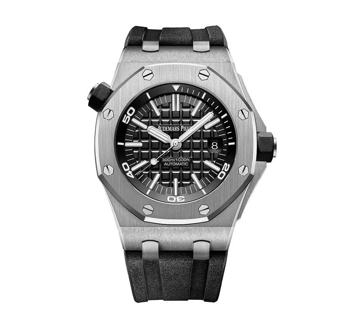 Audemars Piguet Royal Oak Offshore Diver: Water-resistant to 300 metresI’ll admit that Audemars Piguet isn’t the first name I’d think of when the subject of diving watches comes up, but consider this–the elegance of a Royal Oak with the toughness of a diving watch? How can you lose? The legendary octagonal dial is present, along with some innovations. The dive-timer bezel has been accommodated under the outer one and is operated by a crown at 10 o’clock. There’s a display caseback too, showcasing the movement. A stunner, this one. 
