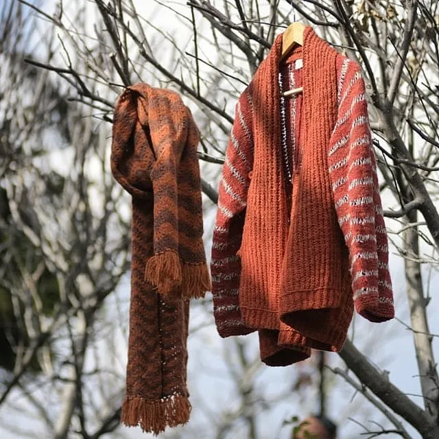 Peoli:With a studio based in Almora along the southern edge of the Kumaon Hills of the Himalayan range in Uttarakhand, Peoli is an initiative started by Abhinav Dhoundiyal and Vasanthi Veluri, textile graduates from National Institute of Design in Ahmedabad. Focused on building a community to support women artisans and their families, Peoli champions the local techniques of hand-spinning, hand-knitting, handloom-weaving, hand-embroidery and using natural dyes to make their garments, the processes of which are well-documented on their Instagram account.Instagram: @peoplidesign 