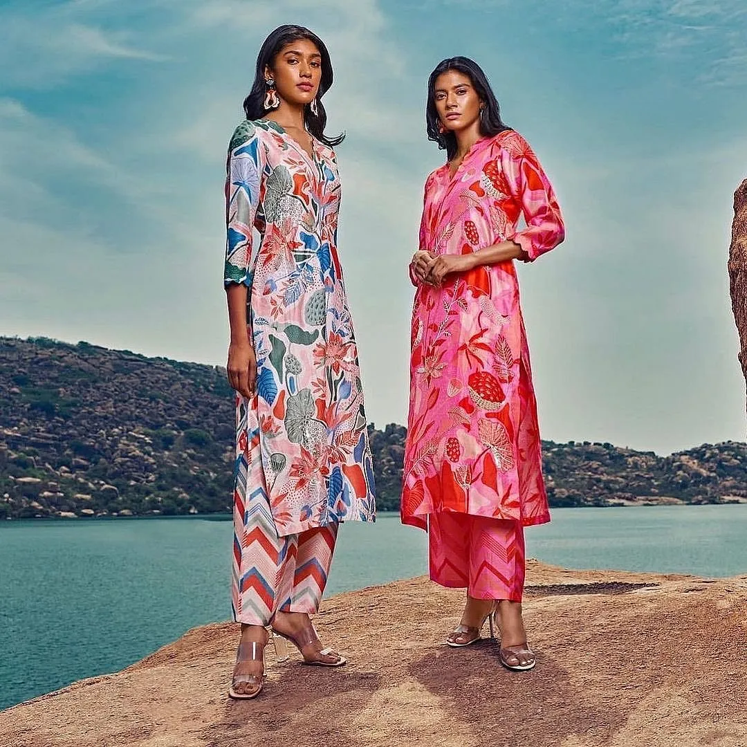 Archana Shah Archana Shah’s outfits are not for the faint-hearted. The Hyderabad-based designer is skilled at bringing candy colours and bold, playful prints–Shah has experimented with tropical leaves, supersized swirls and chevron patterns in her current collection–to a range of traditional silhouettes. Archanashahofficial.com 