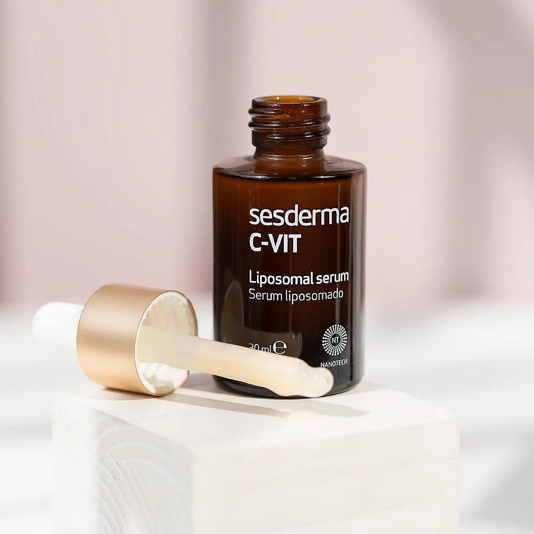 Sesderma’s C-Vit Serum has a milky texture and smells like freshly pressed oranges, making it an indulgent Vitamin C serum for everyday use 