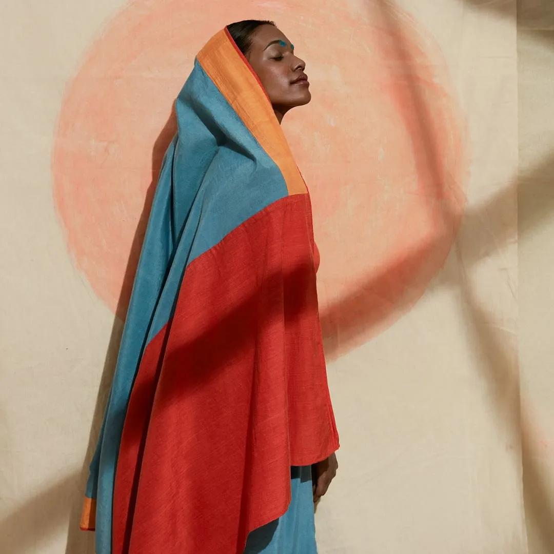 “The combination of a silk saree with a knit blouse, for me, really embodies the soul of this collection,