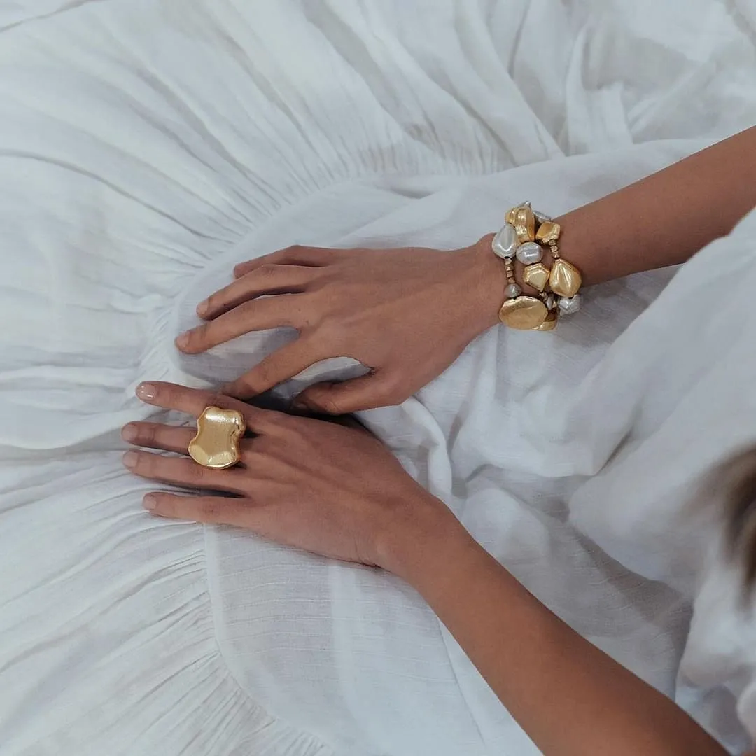 Eurumme:Eurumme, pronounced as yaw-rum, is an amalgamation of the Latin word ‘aurum’—meaning gold—and the founder Eishita Puri’s initials. Based out of New Delhi, the label was founded by Puri in 2015 to celebrate imperfections. Her handcrafted designs reflect rawness and beauty, which is why no two pieces of jewellery are alike, making her label a favourite among content creators and influencers like comedian Mallika Dua, stylist Sanjana Batra and Masoom Minawala who was clicked wearing stacks of Eurumme chokers at the Milan Fashion Week.Where to buy: Eurumme.com 