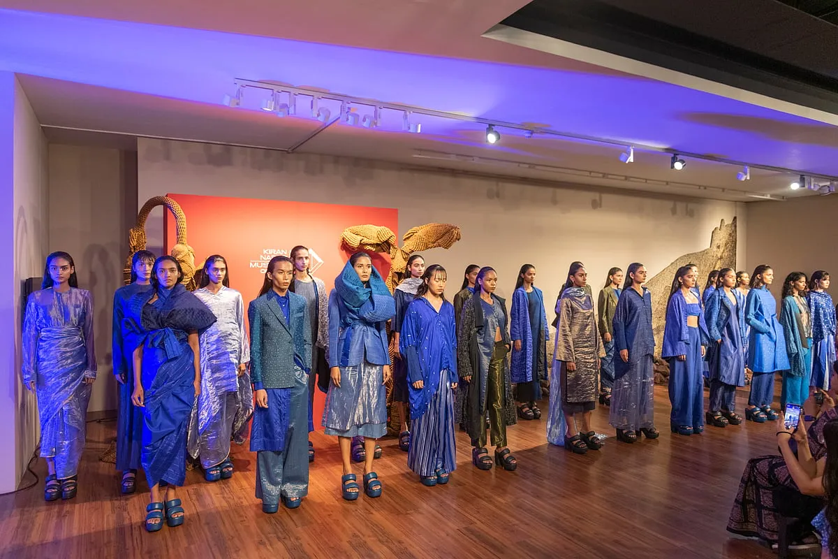 “I was very clear that I wanted the collection to be very luxurious so I sourced the finest yarns, despite the logistical constraints. We finally managed to get the right kind of silk from Mubarakpur and then had to double it up to get the correct amount of glaze,