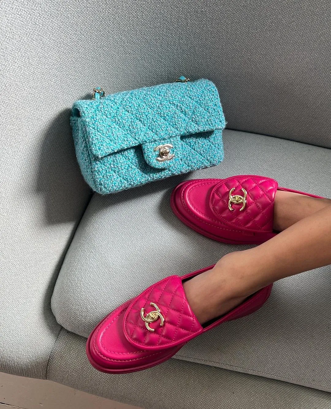  Chanel's shoe section now also sees a generous helping of quilted and two-toned loafers alongside its famous sling-back pumps and ballet flats. Image: Instagram.com/threadsstyling 